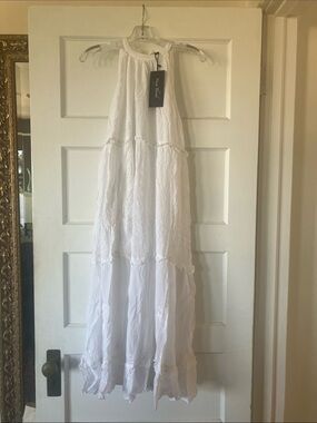 Youn threads white maxi dress